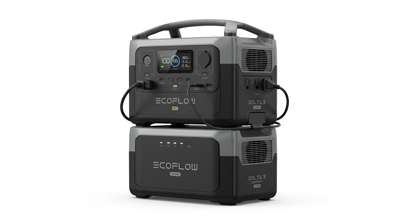EF ECOFLOW DELTA 3 Plus with 1024Wh Expansion Battery (2048Wh